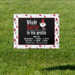 Santa & Snowman, Santa Visitor Hours Grotto Sign<br><div class="desc">This yard sign is perfect for anybody holding a visit Santa event. Displaying Santa's grotto and the opening hours,  it is perfect for both commercial and domestic events.</div>