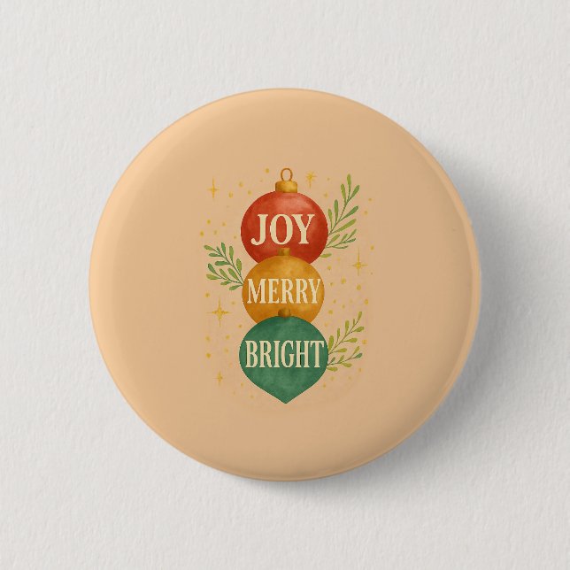 Santa & Snowman Winter Scene – Festive Holiday  6 Cm Round Badge (Front)