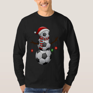 Santa Snowman Xmas Gifts Funny Player Soccer Chris T-Shirt
