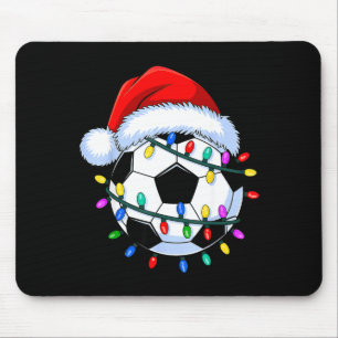 Santa Soccer Ball Christmas Soccer  Mouse Mat