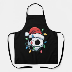 Santa Soccer Ball Sports Christmas Soccer Player Apron