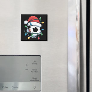 Santa Soccer Ball Sports Christmas Soccer Player Magnet