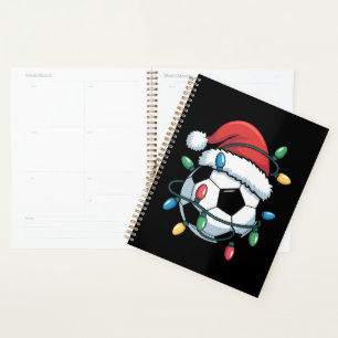 Santa Soccer Ball Sports Christmas Soccer Player Planner