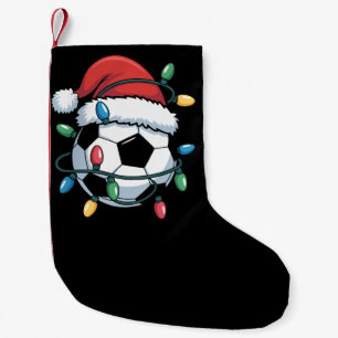 Santa Soccer Ball Sports Christmas Soccer Player Small Christmas Stocking