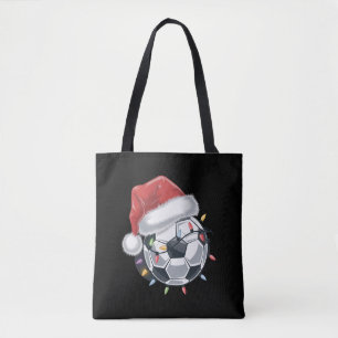Santa Soccer Ball Sports Christmas Soccer Player Tote Bag
