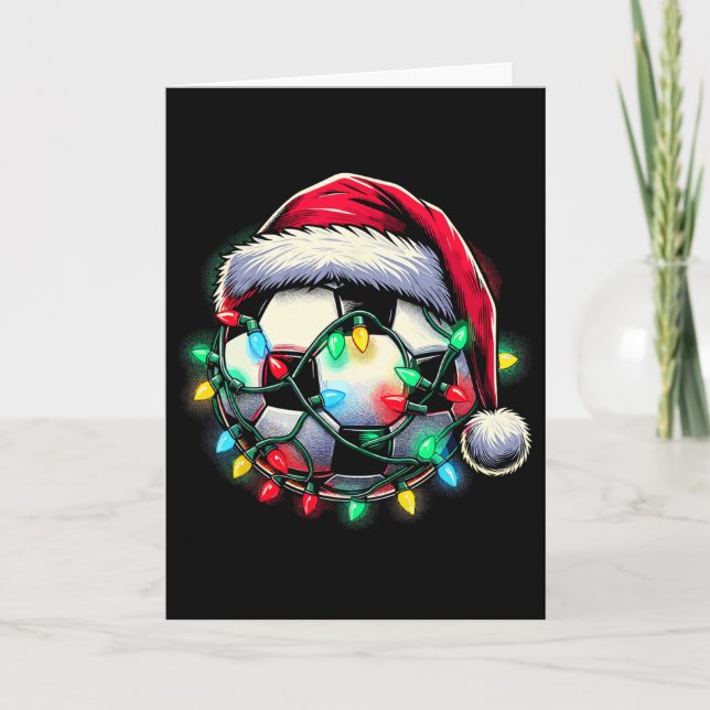 Santa Soccer Ll Christmas  Card (Front)