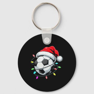 Santa Soccer Ll Christmas Lights Kids Boys Women M Key Ring