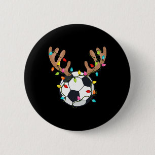 Santa Soccer Ll Sports Design Christmas Soccer Pla 6 Cm Round Badge