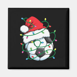Santa Soccer Sports Ball Men Boys Christmas Xmas L Magnet