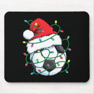 Santa Soccer Sports Ball Men Boys Christmas Xmas L Mouse Mat