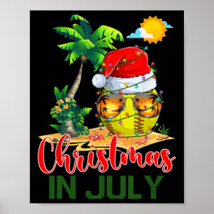 Santa Softll Ll Sungles Xmas Lights Christmas In J Poster