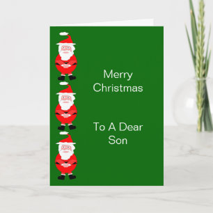Santa Son Christmas Card