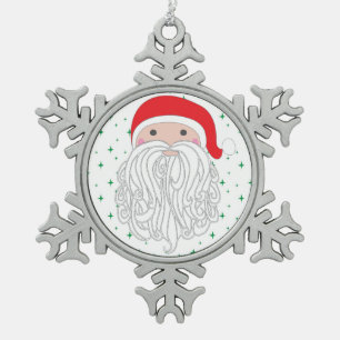 Santa Sparkle Snowflake Ornament