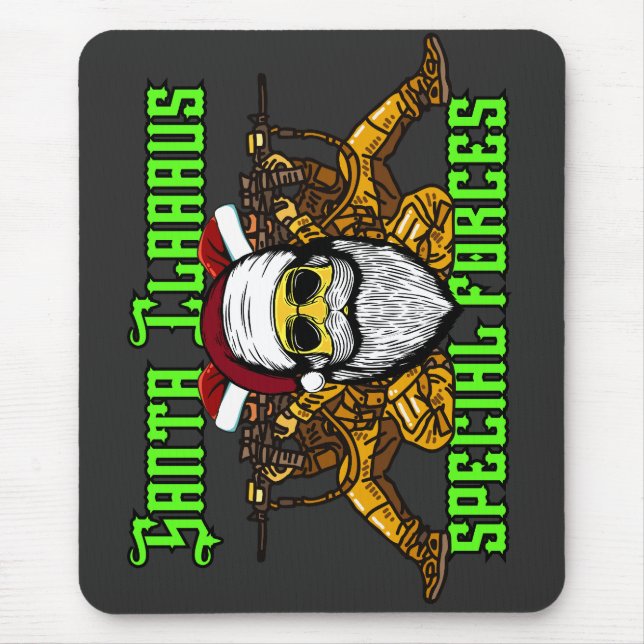 Santa, special forces, army mouse mat (Front)