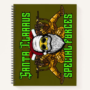Santa, special forces, army notebook