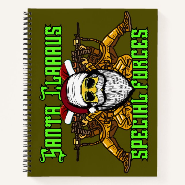 Santa, special forces, army notebook (Front)