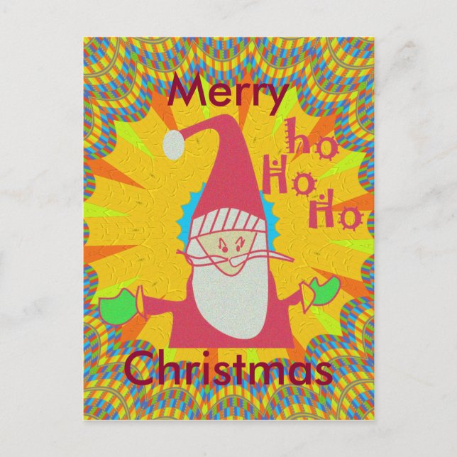 Santa Special Hohoho! Hakuna Matata oil painting Holiday Postcard (Front)