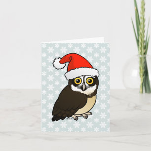 Santa Spectacled Owl Holiday Card
