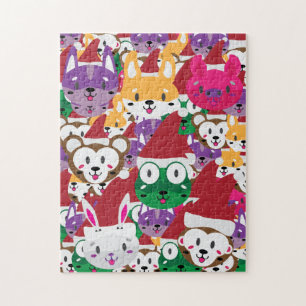 Santa Spike and Friends Animal Christmas Jigsaw! Jigsaw Puzzle