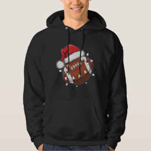 Santa Sports Christmas American Football Lover Hoodie