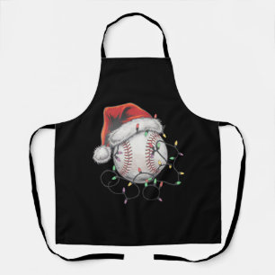 Santa Sports Christmas Baseball Player Apron