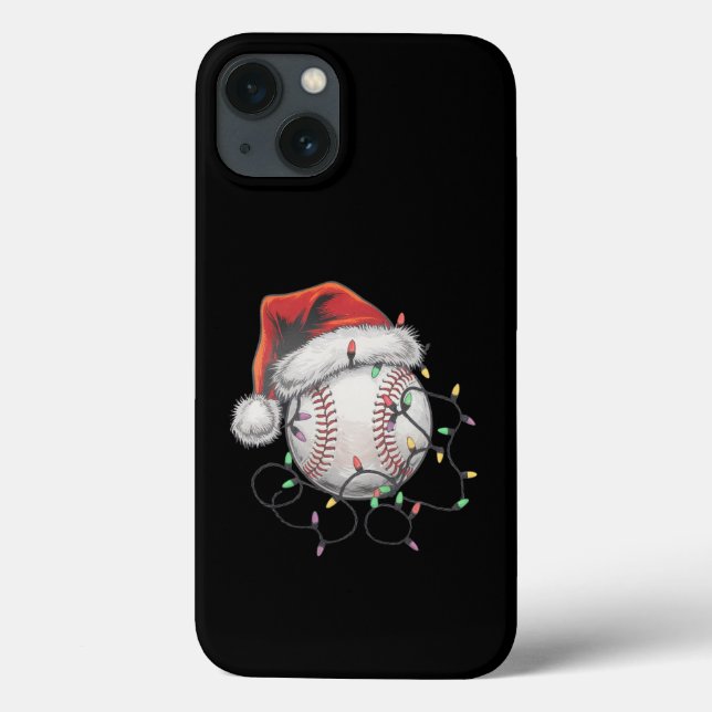 Santa Sports Christmas Baseball Player Case-Mate iPhone Case (Back)