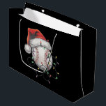 Santa Sports Christmas Baseball Player Large Gift Bag<br><div class="desc">Santa Sports Christmas Baseball Player</div>