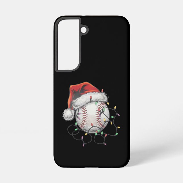 Santa Sports Christmas Baseball Player Samsung Galaxy S22 Case (Back)
