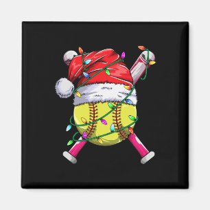 Santa Sports Design- Women Girls Christmas Softll Magnet