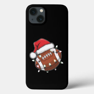 Santa Sports Men Boys Christmas Football Player  iPhone 13 Case
