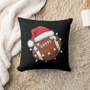 Santa Sports Men Boys Christmas Football Player  Cushion