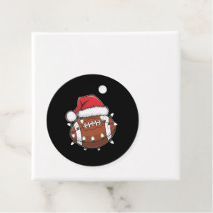 Santa Sports Men Boys Christmas Football Player  Favour Tags