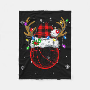 Santa Sports Reindeer Men Boys Christmas Sketll Pa Fleece Blanket