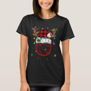 Santa Sports Reindeer Men Boys Christmas Sketll Pa T-Shirt