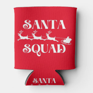 Santa Squad Christmas Can Cooler