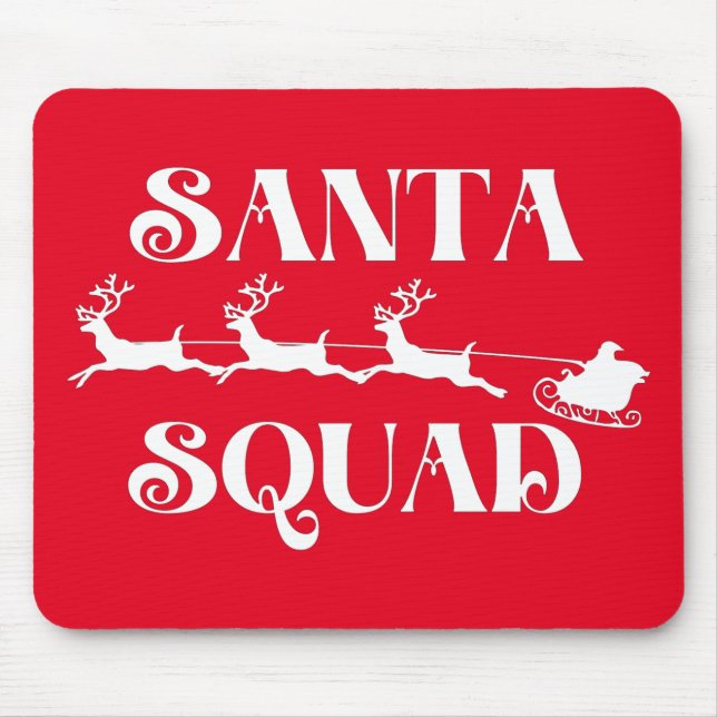 Santa Squad Christmas Mouse Mat (Front)