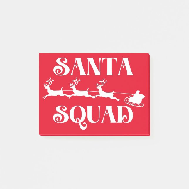 Santa Squad Christmas Post-it Notes (Front)