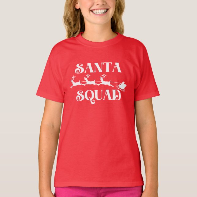 Santa Squad Christmas T-Shirt (Front)