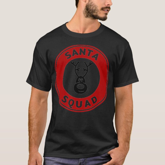 Santa Squad Christmas  T-Shirt (Front)