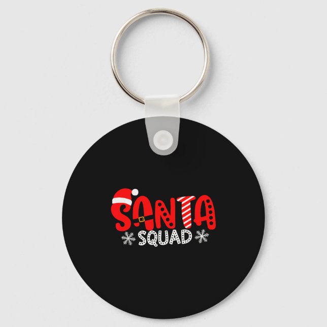 Santa Squad Christmas Team Santa Crew Family Match Key Ring (Front)