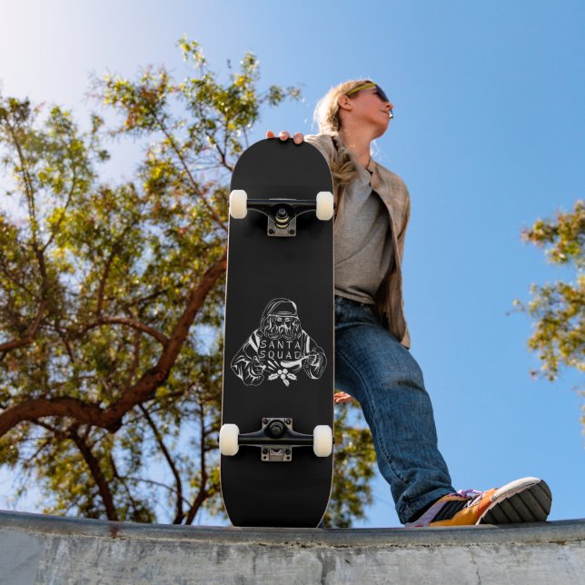 SANTA SQUAD funny christmas gift idea              Skateboard (Outdoor 1)