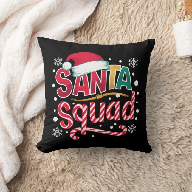 Santa Squad Xmas Squad Family Matching Santa Crew Cushion (Blanket)