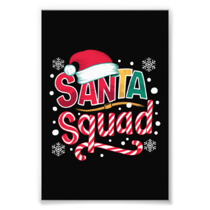 Santa Squad Xmas Squad Family Matching Santa Crew Photo Print