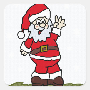 Santa Square Sticker