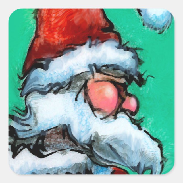 Santa Square Sticker (Front)