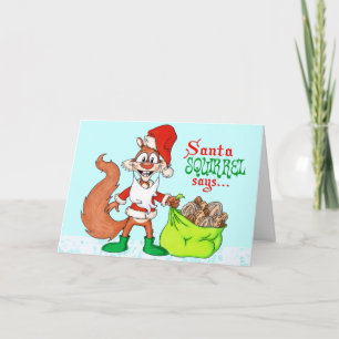 Santa Squirrel Holiday Card