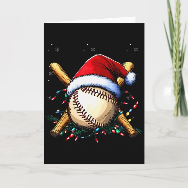 Santa Srts Design For Men Boys Christmas Baseball  Card (Front)