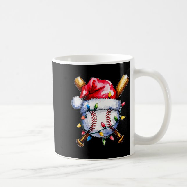 Santa Srts Design For Men Boys Christmas Baseball  Coffee Mug (Right)