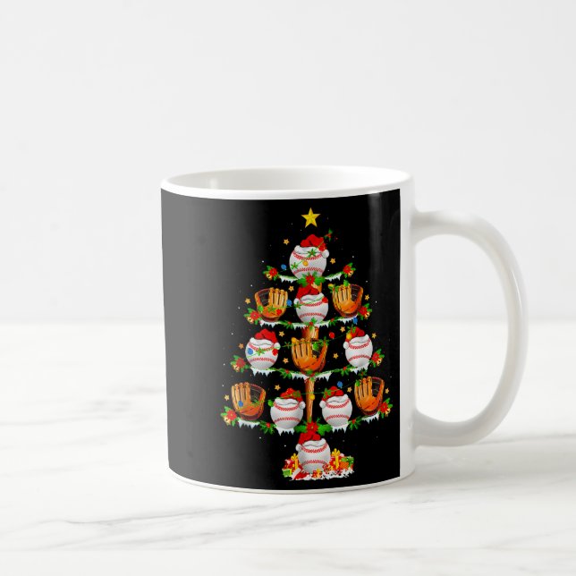Santa Srts Design For Men Boys Christmas Baseball  Coffee Mug (Right)