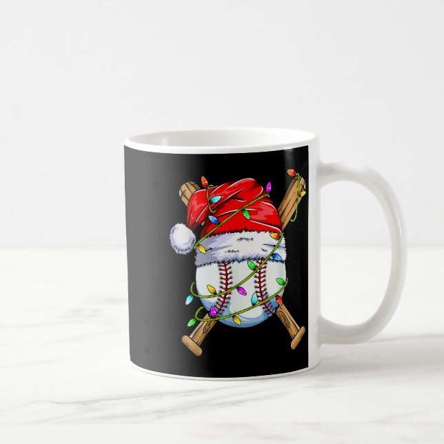 Santa Srts Design For Men Boys Christmas Baseball  Coffee Mug (Right)